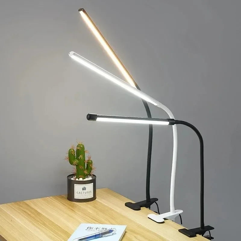 Luce a morsetto LED LumaFlex | 3 colori di luce e 10 livelli di luminosità | Funzionamento USB | Braccio flessibile | Amico degli occhi e dimmerabile
