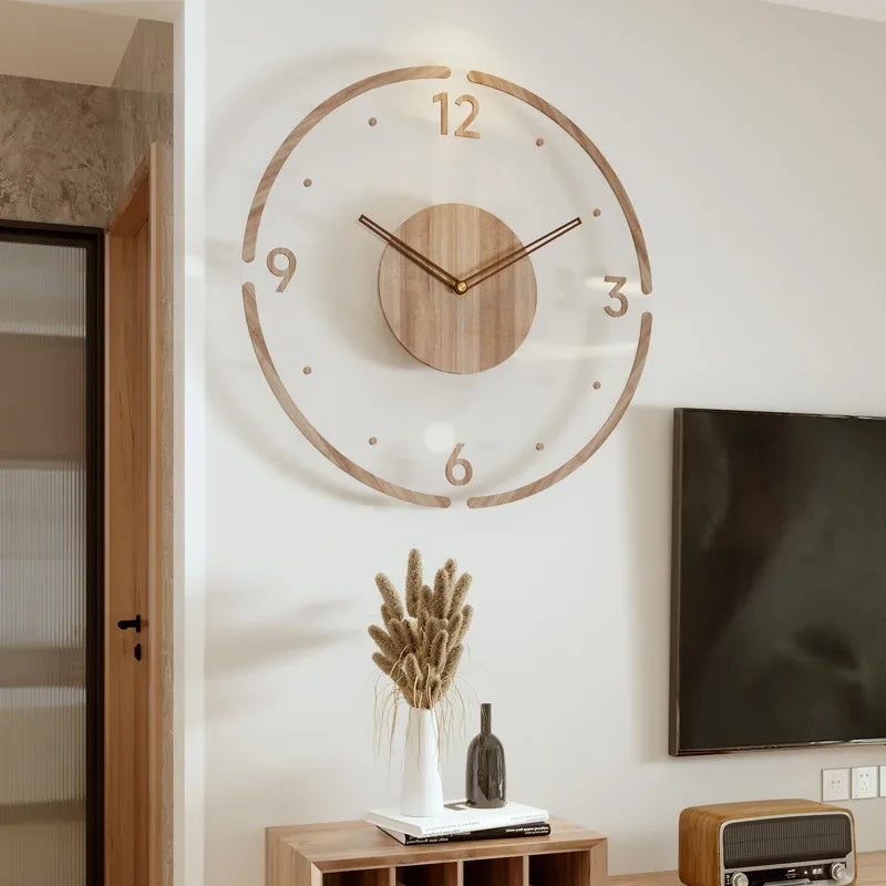 Orologio da parete moderno in legno – Design minimalista ed elegante per il soggiorno