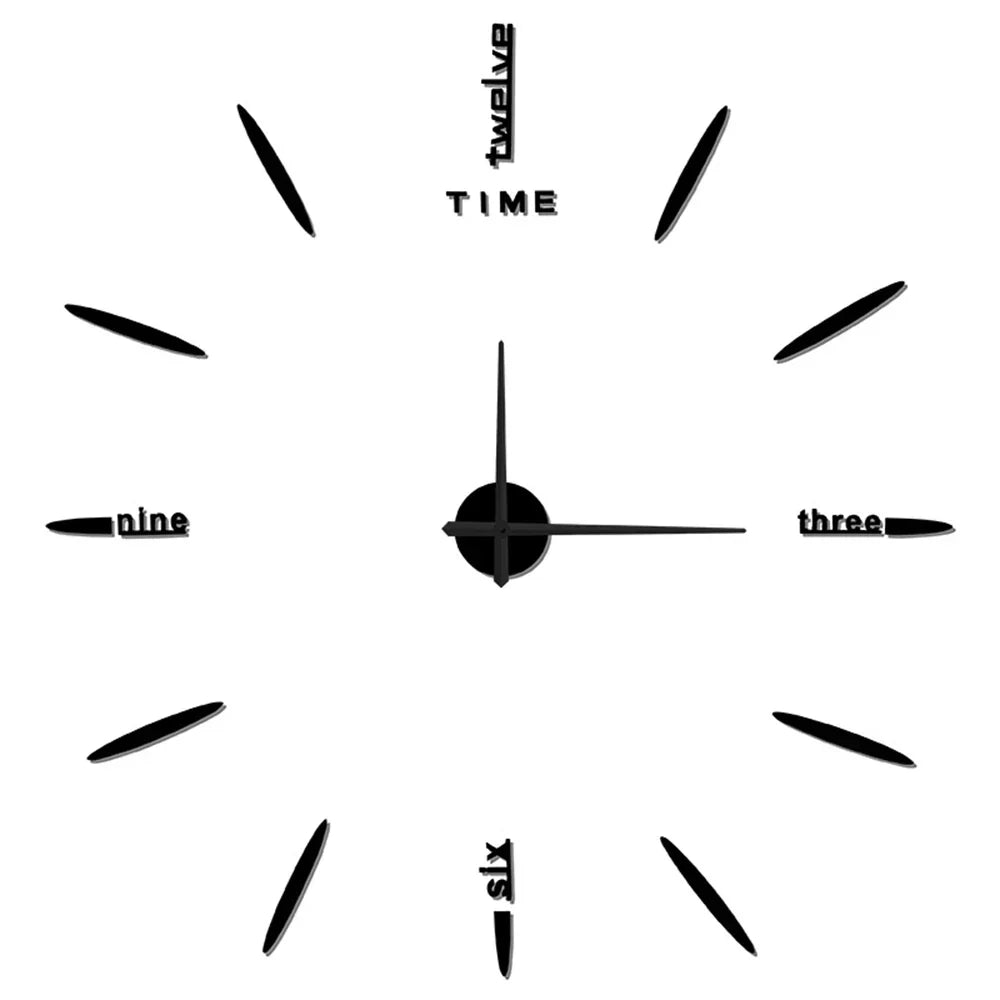 Nuovo orologio da parete in acrilico di grande stile unico