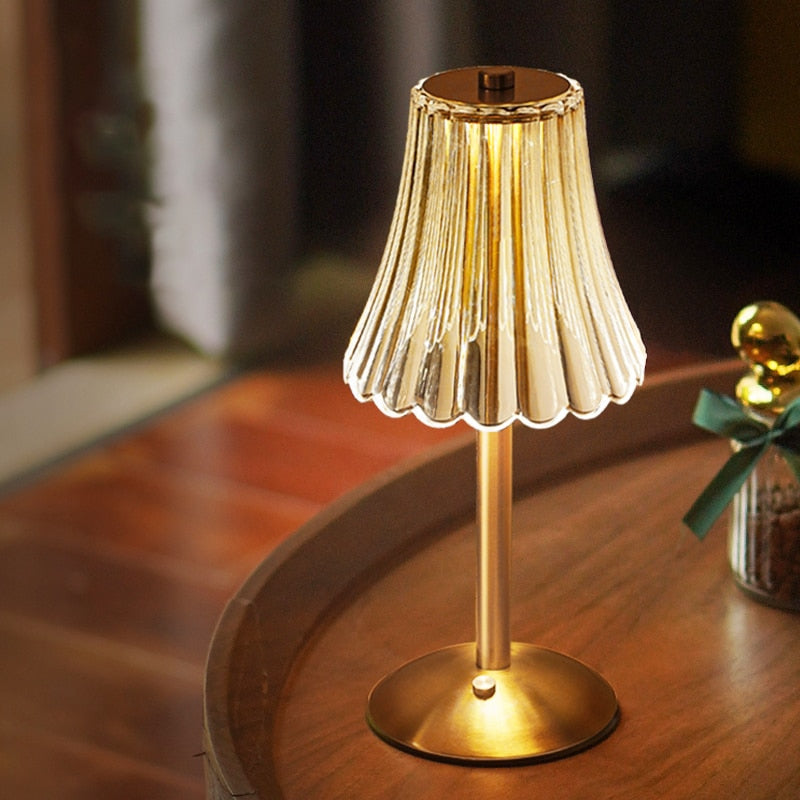 Lampada da tavolo retro a LED ricaricabile USB - BrillianceGlow