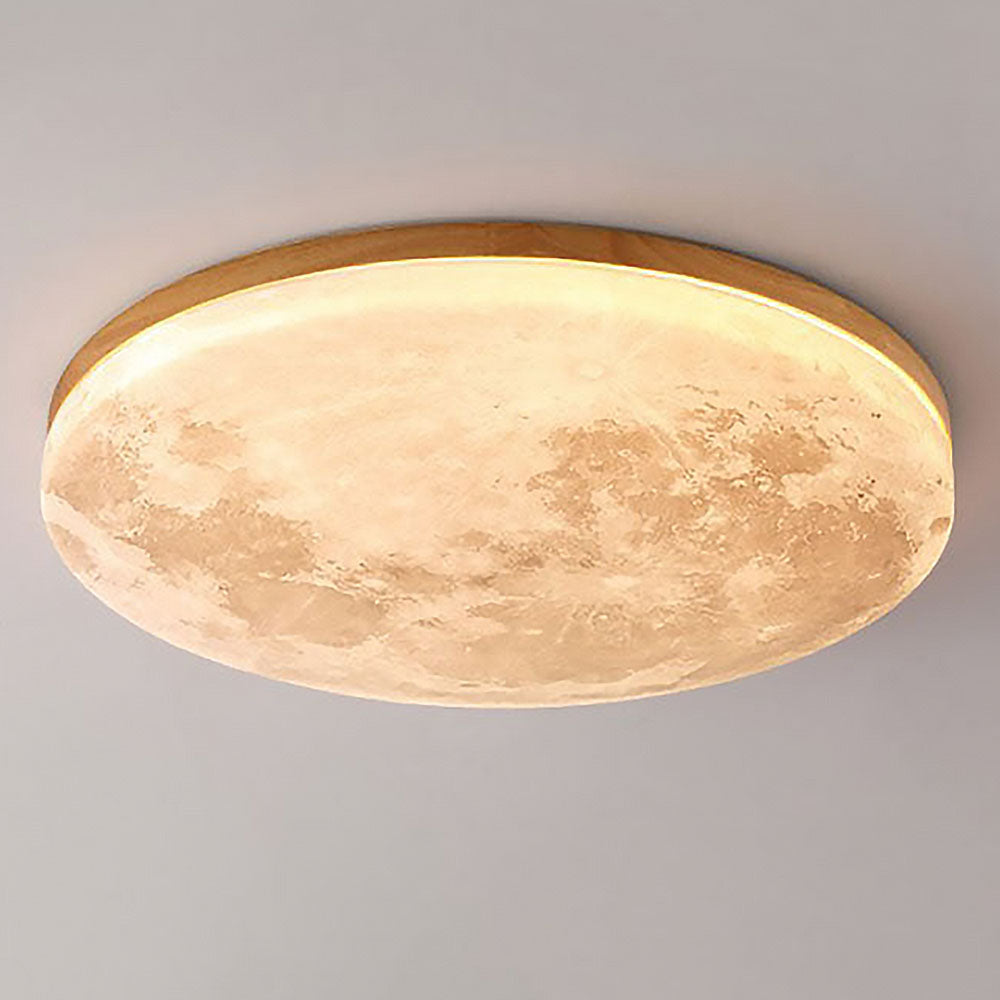 LunaGlow - Lampada da soffitto a forma di luna con illuminazione LED soffusa