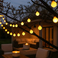Illuminazione esterna solare a LED striscia luminosa – Illuminazione da giardino impermeabile per decorazione, 10 metri Bianco caldo