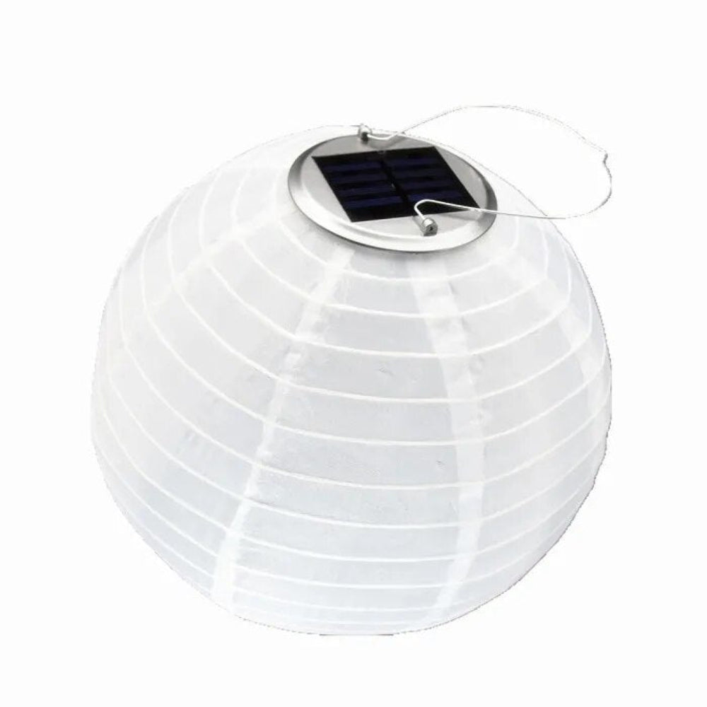 Reno | Lanterna Solare Appesa con Sensore Crepuscolare per Giardino, Patio e Balcone, Ø 30 cm