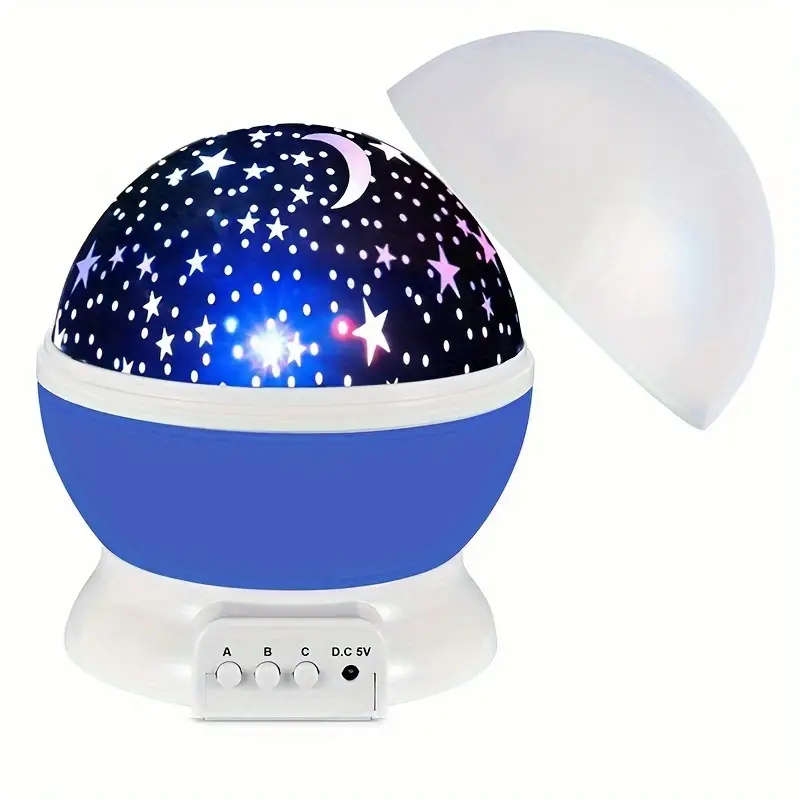 Lampada notturna proiettore di stelle con copertura a cupola rotante