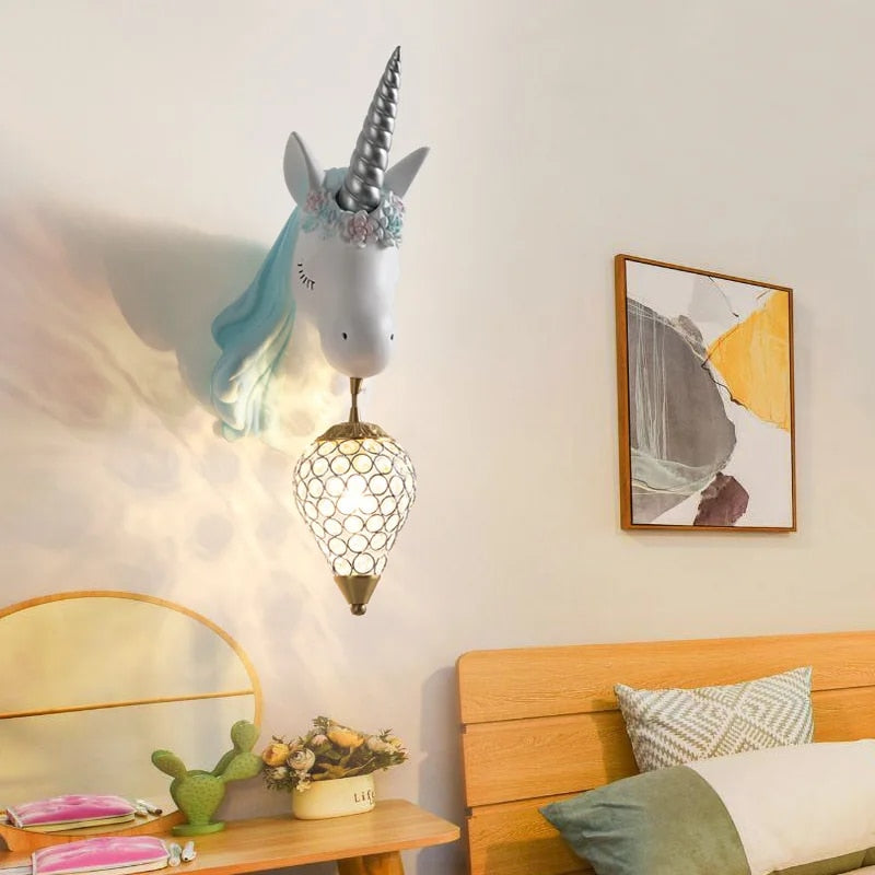 Skanto | Magico Lampada da Parete a Unicorno per Bambini – Luce Giocosa e Calda