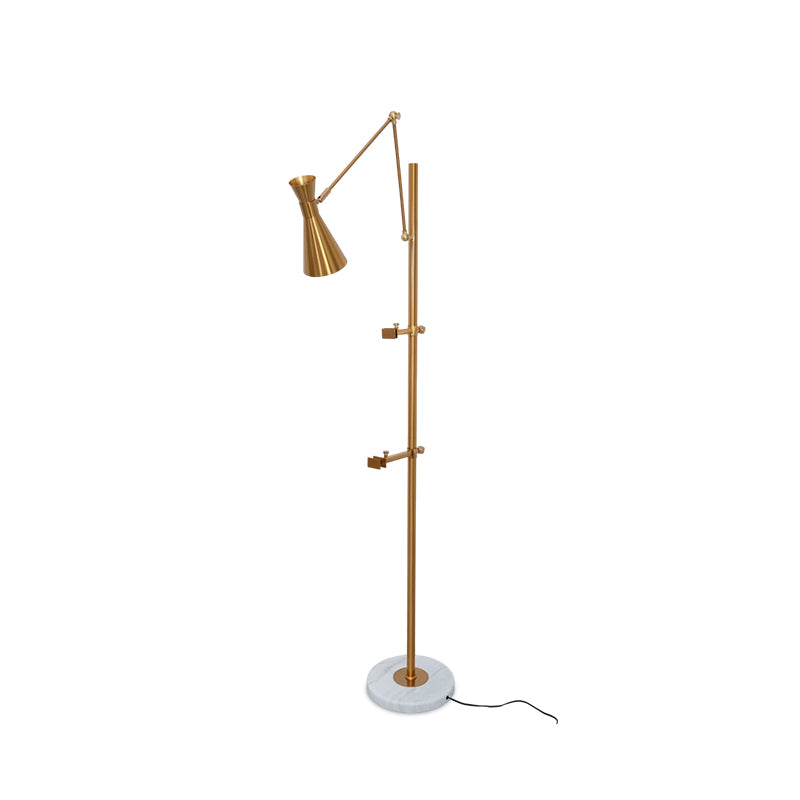 Seraya | Luce da pavimento per esposizione artistica con base in marmo per illuminazione interna elegante