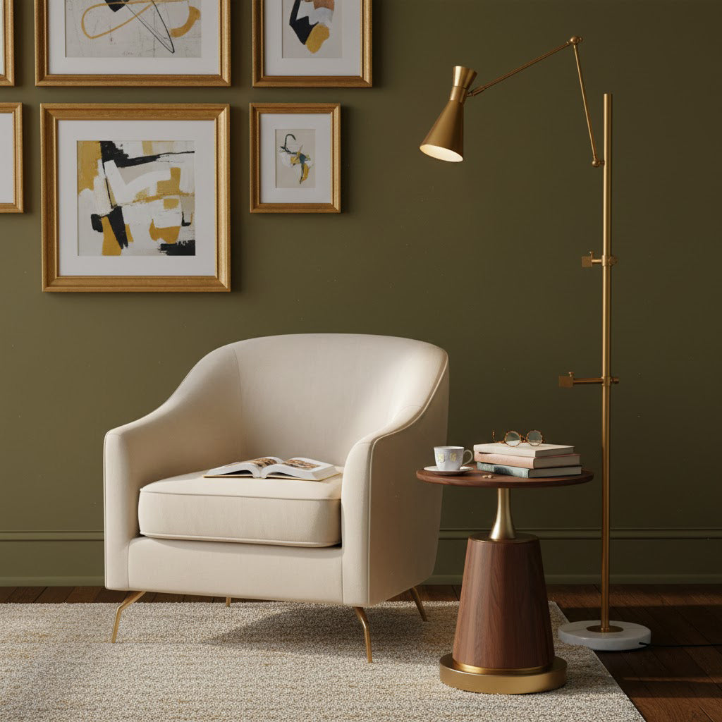 Seraya | Luce da pavimento per esposizione artistica con base in marmo per illuminazione interna elegante