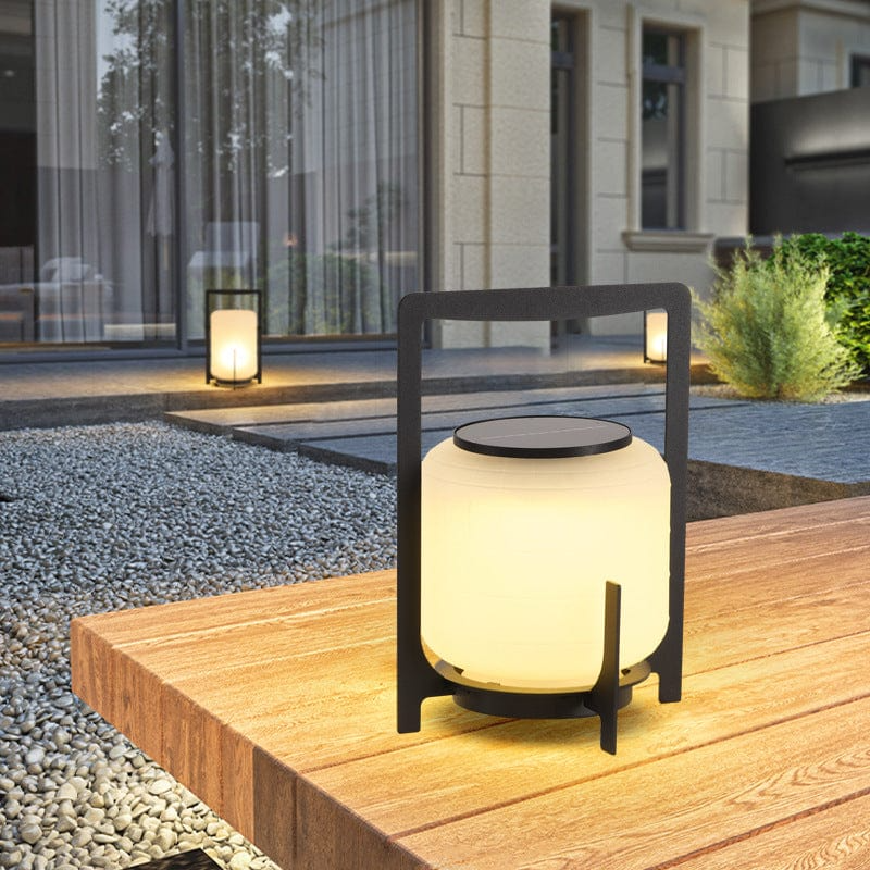 Lanterna da Esterno Solare Bianco Design Cilindrico