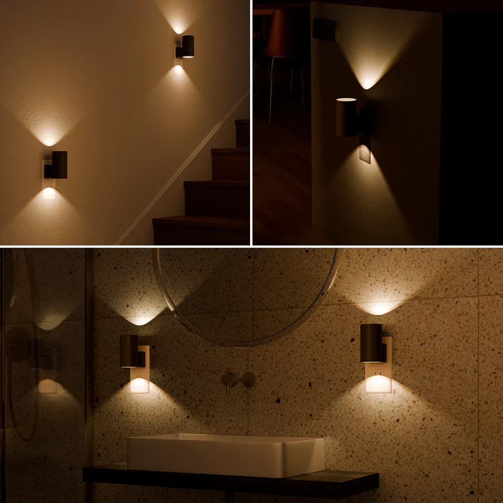 Luce notturna dimmerabile Plug-In con sensore di movimento - Luce LED per camere da letto, corridoi e scale