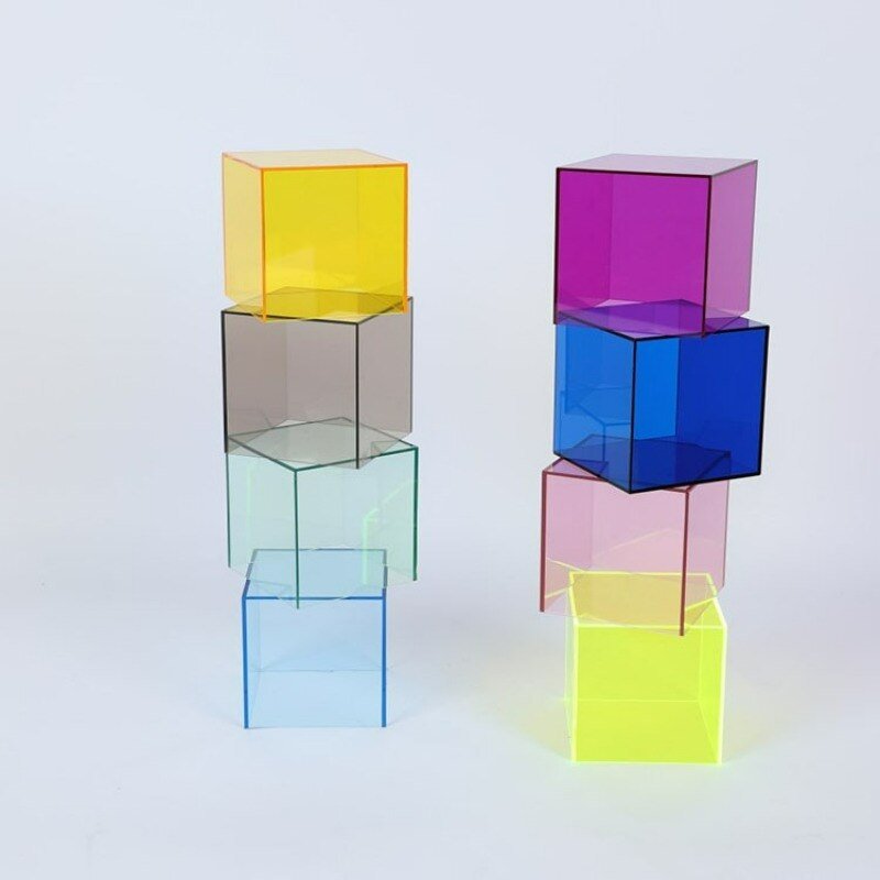 Scatola di conservazione per espositori in acrilico colorato