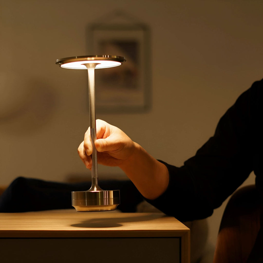 AmiGlow Lampada da Tavolo LED Ricaricabile Senza Fili