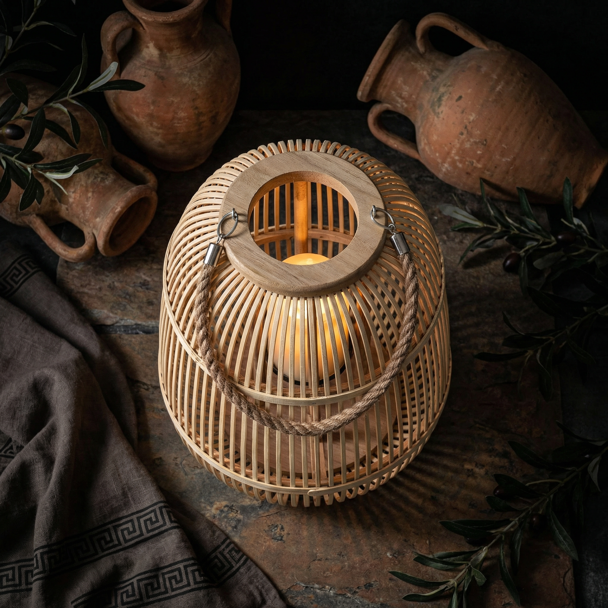 Lanterna in Rattan