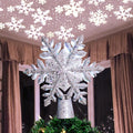 Skanto | LED Fiocco di Neve Punta per Albero di Natale | Luce Magica ed Effetto Rotante | PVC