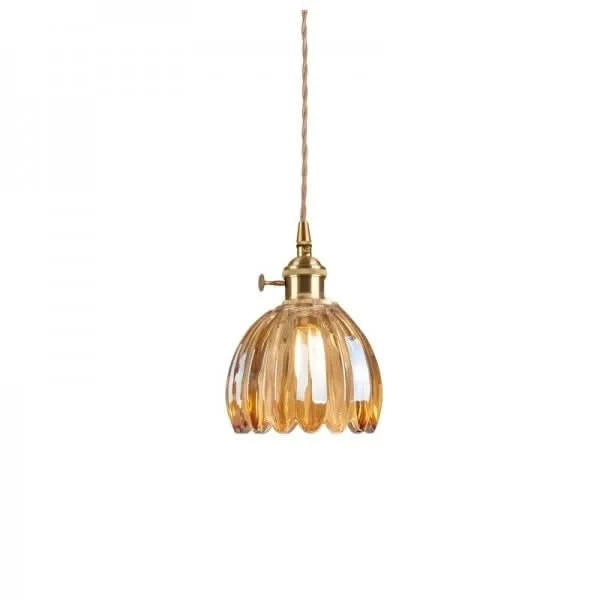 Lampada a sospensione in vetro a forma di fiore – Stile giapponese