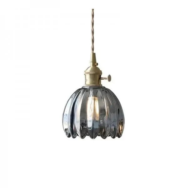 Lampada a sospensione in vetro a forma di fiore – Stile giapponese