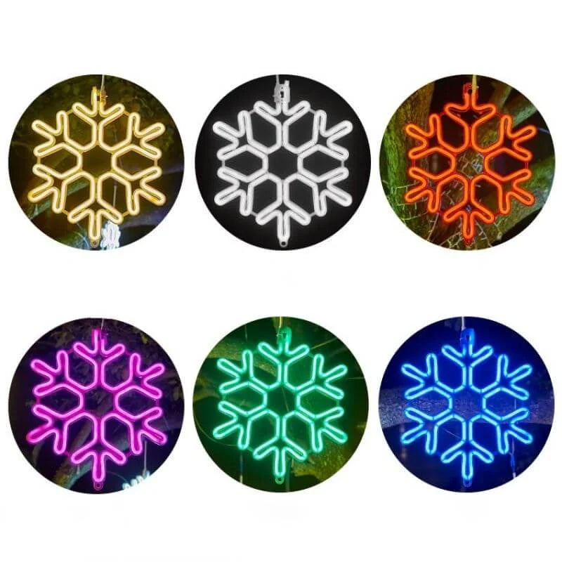 Decorazioni Natalizie LED Esterni Fiocchi di Neve
