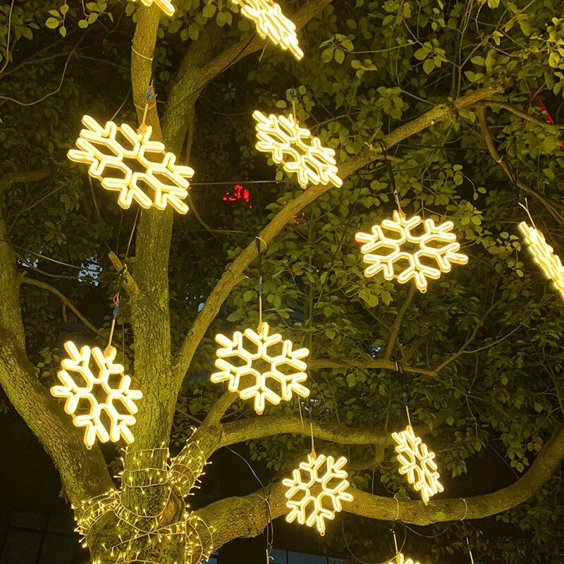 Decorazioni Natalizie LED Esterni Fiocchi di Neve