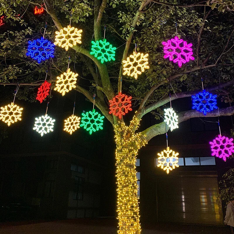 LED Fiocchi di Neve Luci Natalizie – IP65 Impermeabile Decorazione Natalizia per Esterni