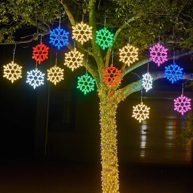LED Fiocco di Neve Luci Natalizie – IP65 Impermeabile Decorazione Natalizia da Esterno