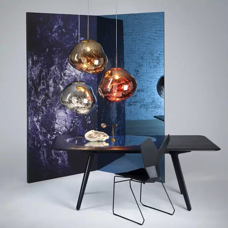 Clyvera - Lampada a Sospensione Artistica in Vetro Fuso Illuminazione Moderna ed Elegante per Interni