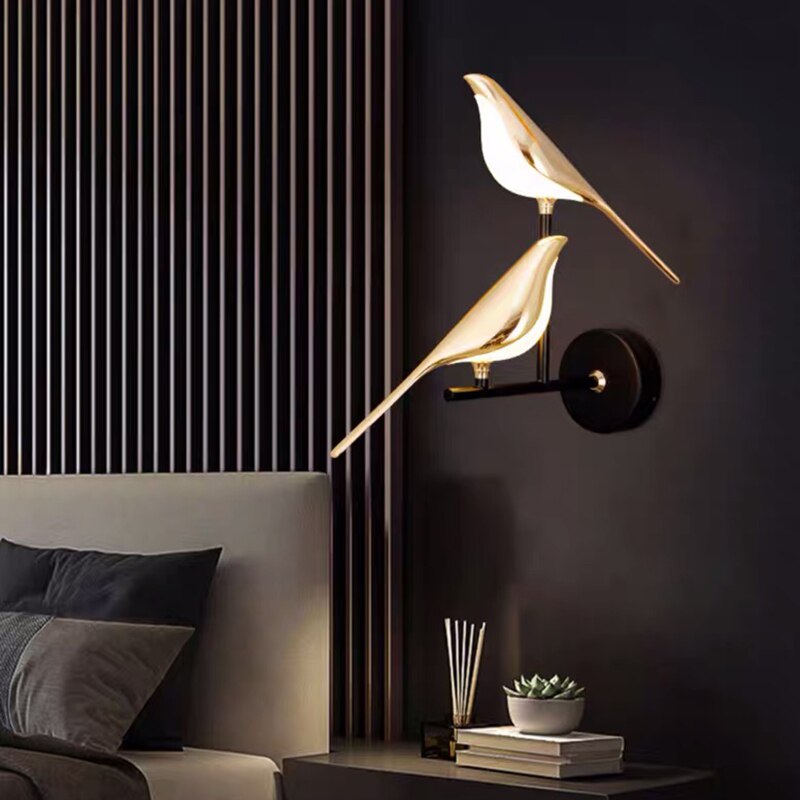 Lampada da parete moderna con uccelli - AviaryGlow