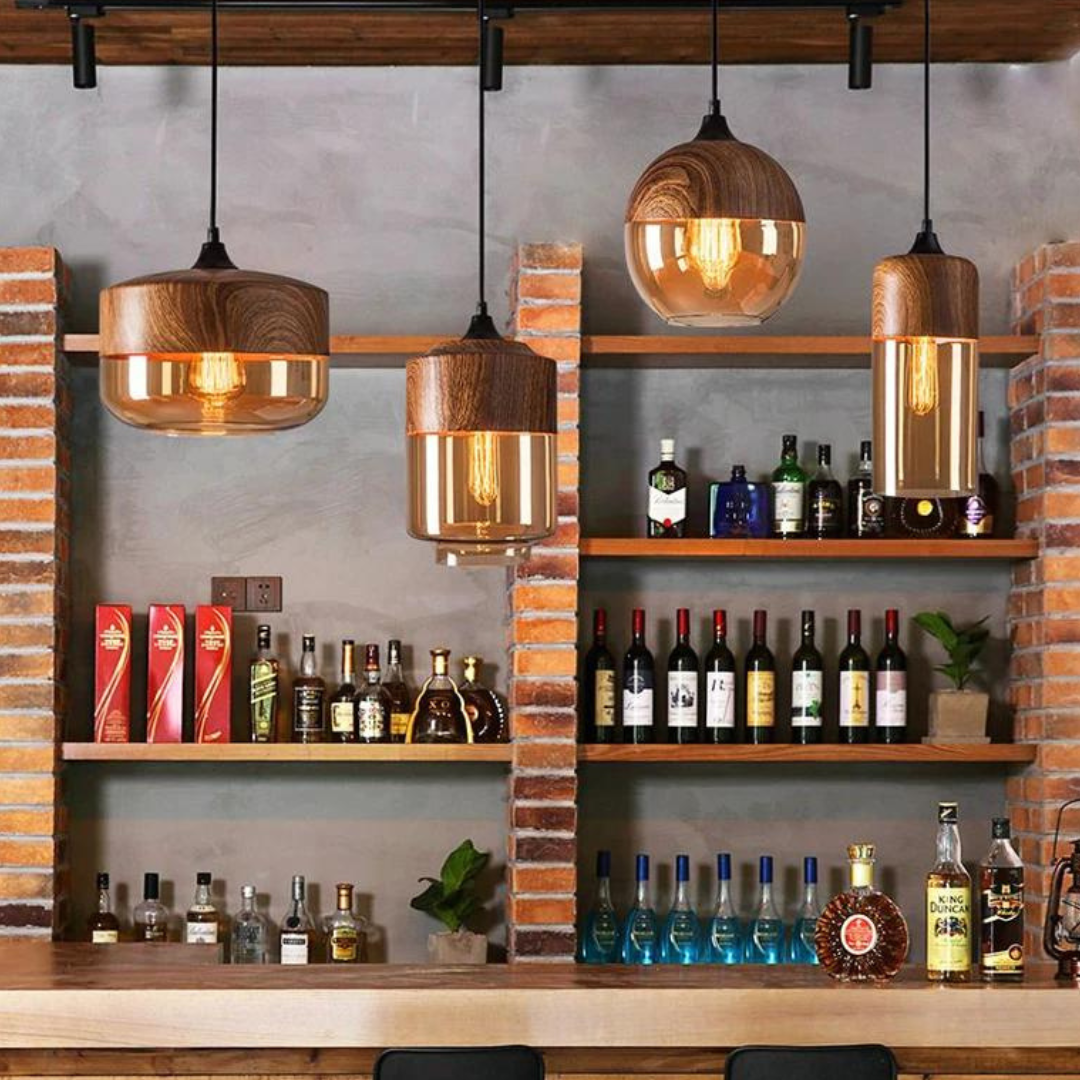 NordLuna Lampada a Soffitto Scandinava Elegante in Legno