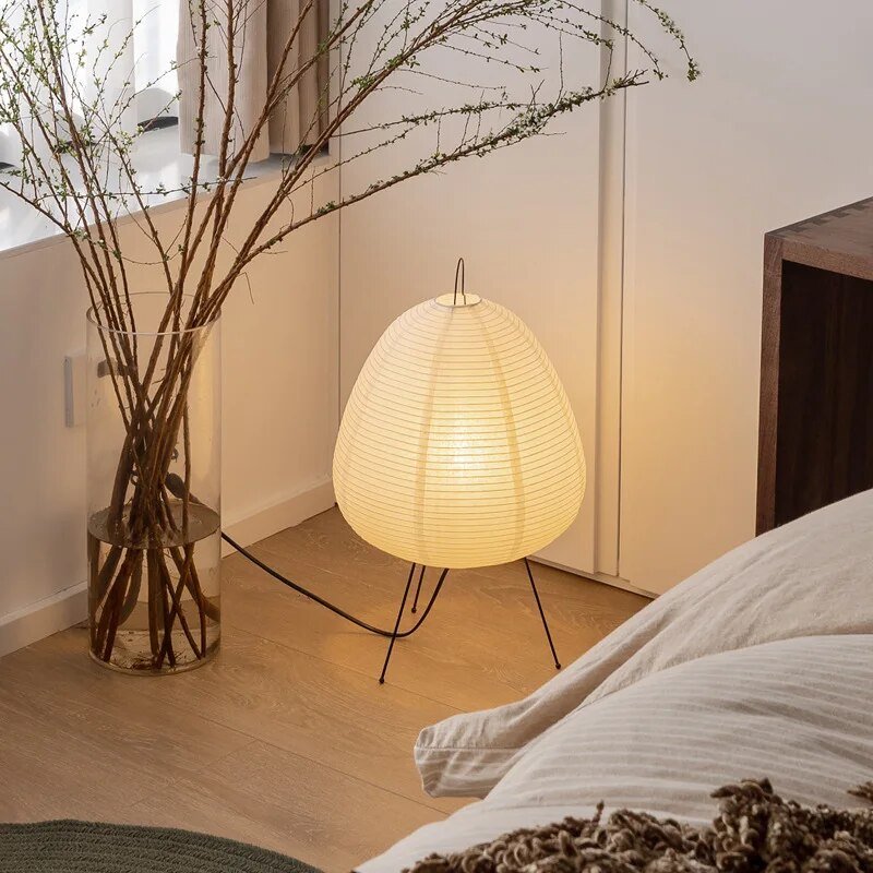 Lampada da Tavolo a Lanterne di Carta Giapponese