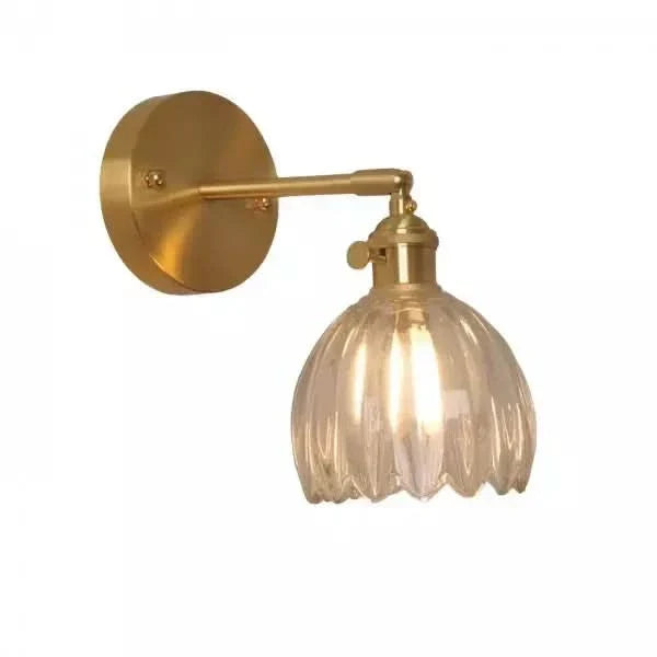 Lampada da Parete in Vetro Tulipano Vintage