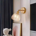 Lampada da Parete in Vetro Tulipano Vintage