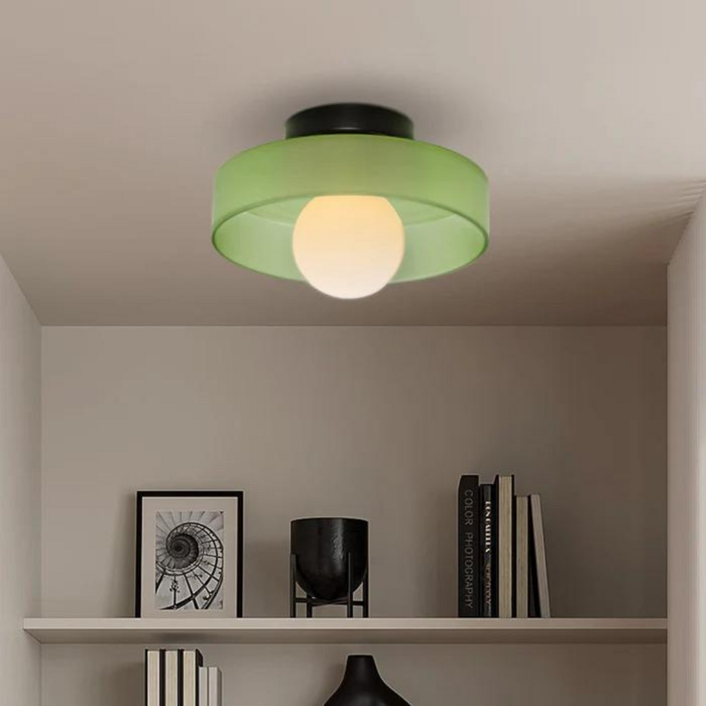 Lampada da soffitto rotonda con funzionalità elegante - LumiSphere