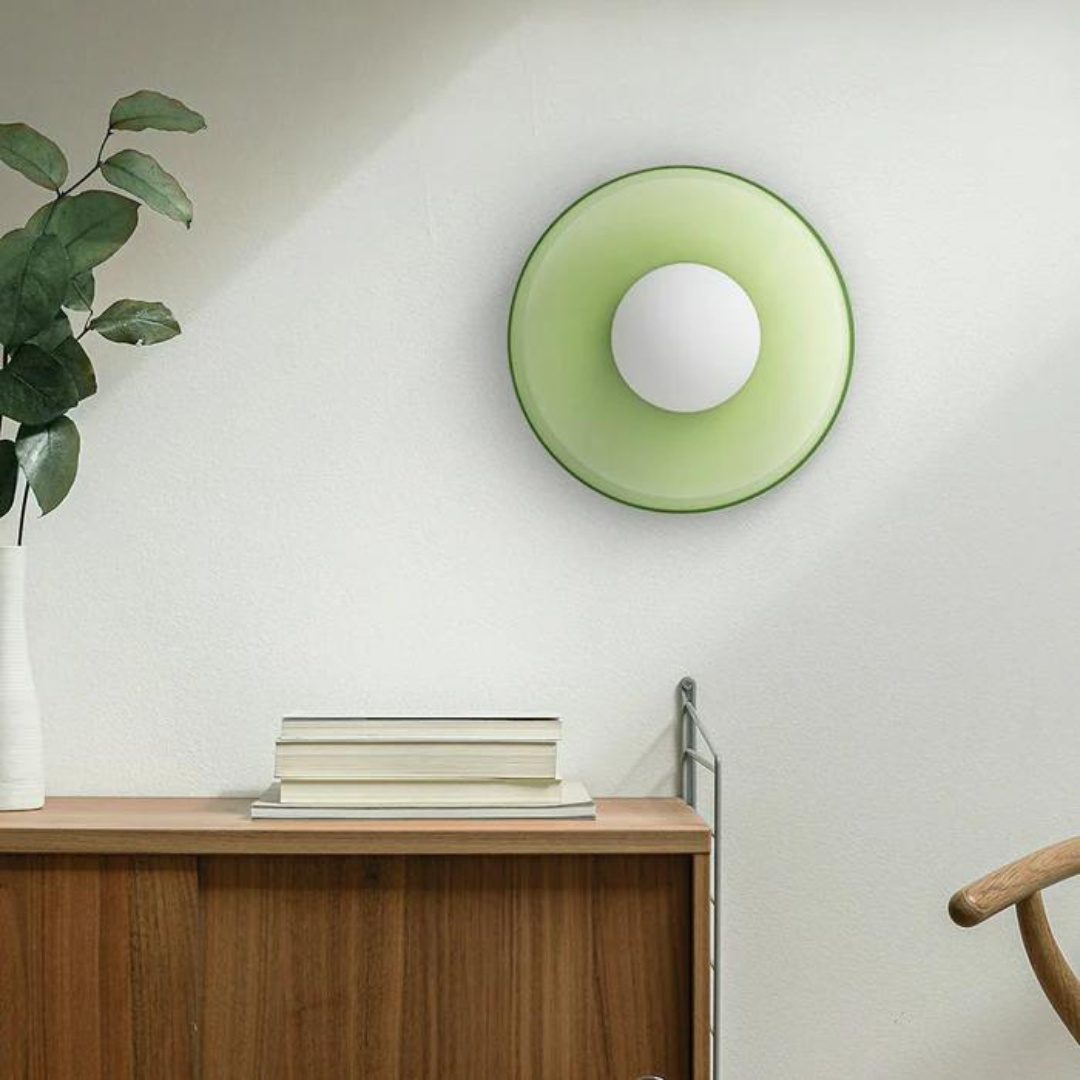 Lampada da soffitto rotonda con funzionalità elegante - LumiSphere