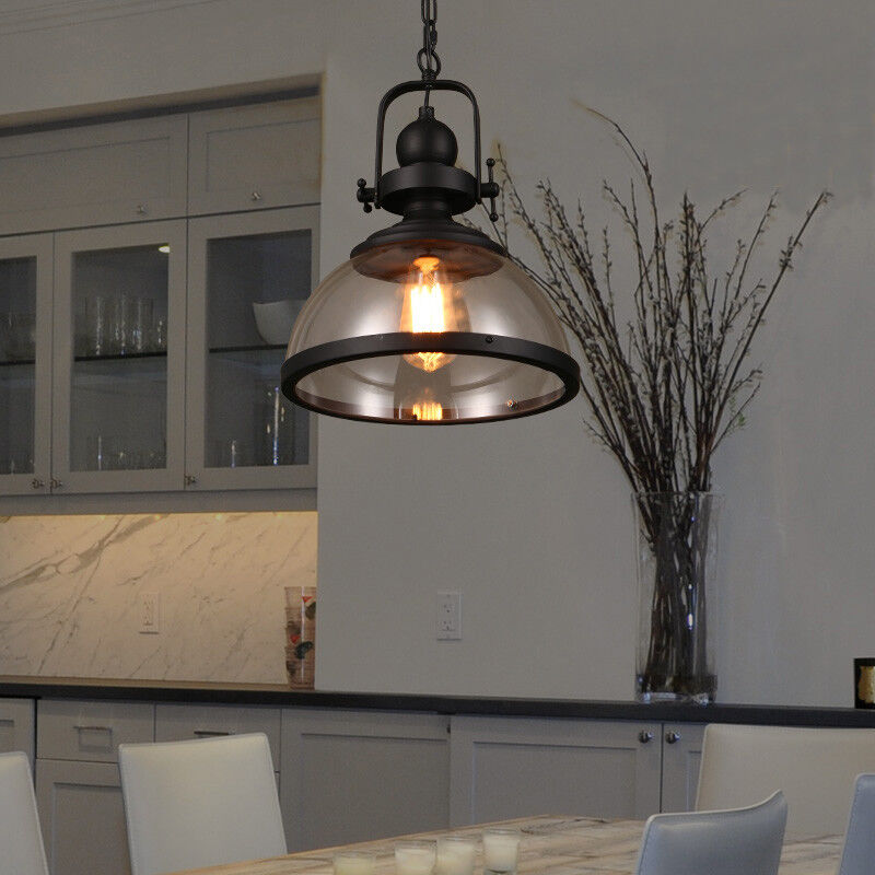 Skanto | Lampade a Sospensione Retro Industriale in Vetro Antico