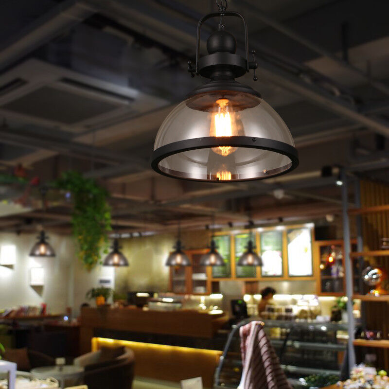 Skanto | Lampade a Sospensione Retro Industriale in Vetro Antico