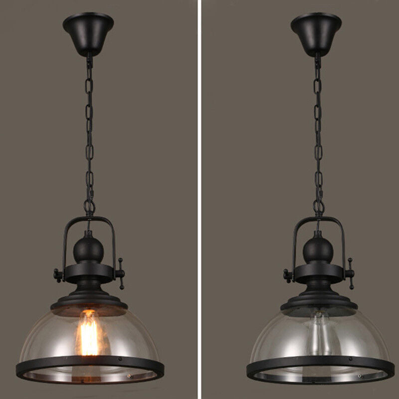 Skanto | Lampade a Sospensione Retro Industriale in Vetro Antico