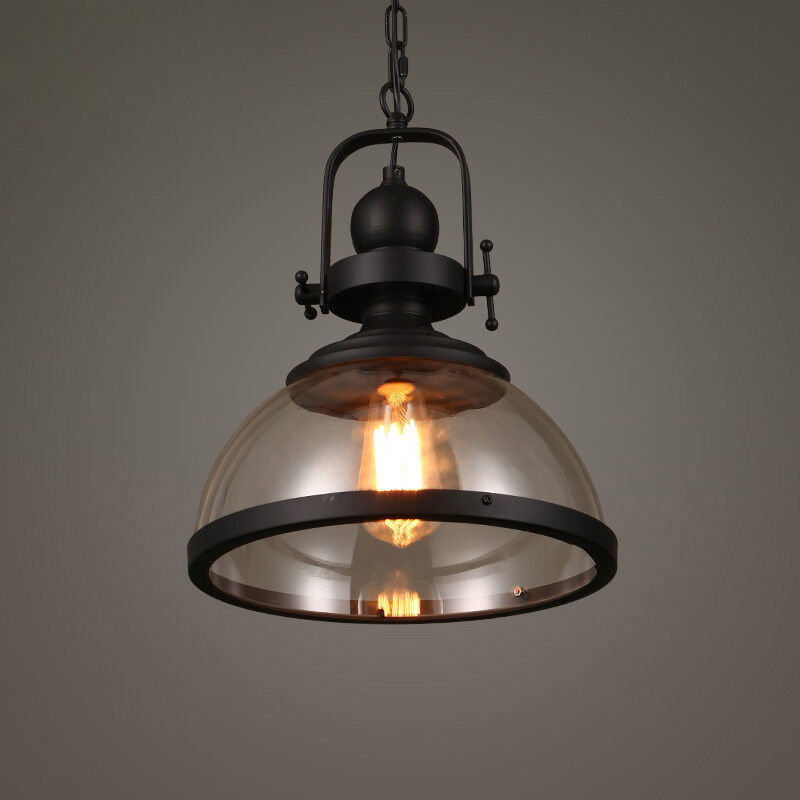 Skanto | Lampade a Sospensione Retro Industriale in Vetro Antico