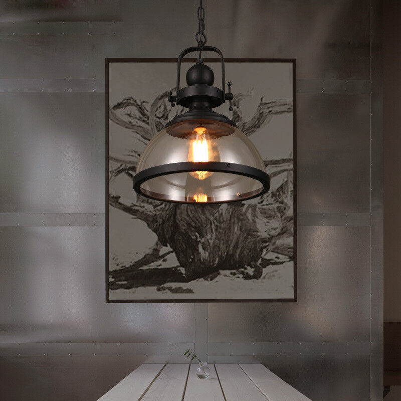 Skanto | Lampade a Sospensione Retro Industriale in Vetro Antico