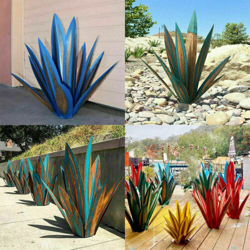 Agave Eterna – Scultura da Giardino in Metallo Artigianale Resistente alla Ruggine per Decorazioni Indoor e Outdoor