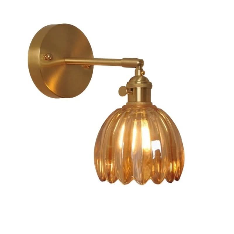 Lampada da Parete in Vetro Tulipano Vintage