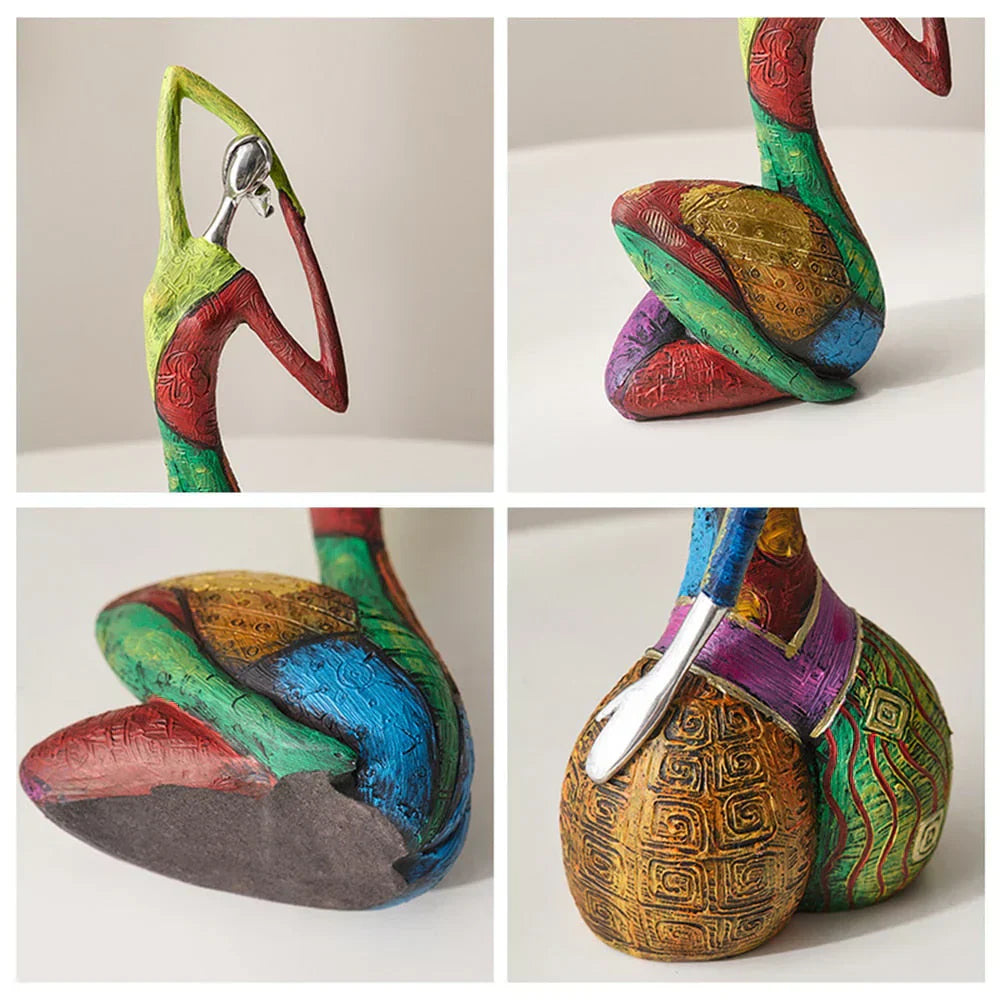 Sculture Moderne Astratte di Donne – Arte in Resina Colorata Fatta a Mano per Decorare la Casa