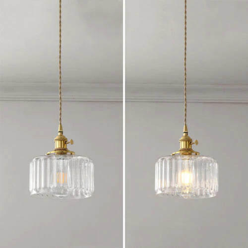 Skanto | Lampadario Vintage in Cristallo - Celeste