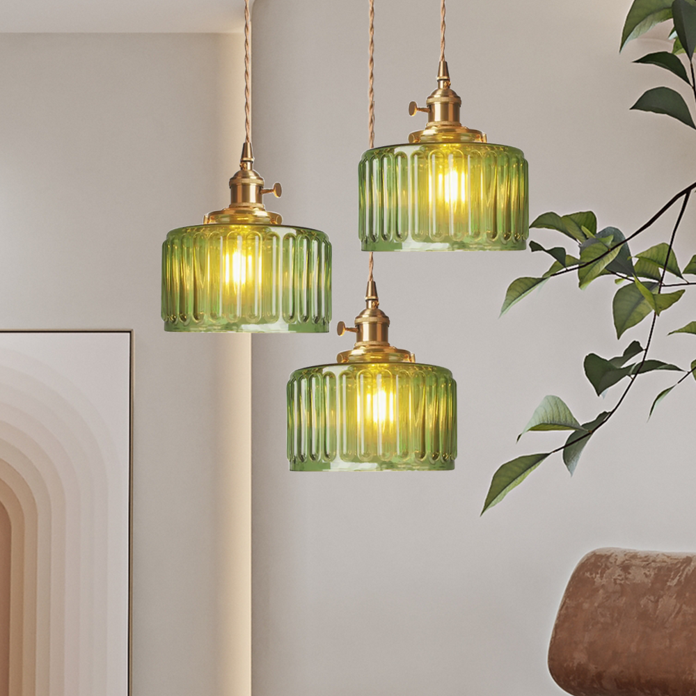 Skanto | Lampadario Vintage in Cristallo - Celeste