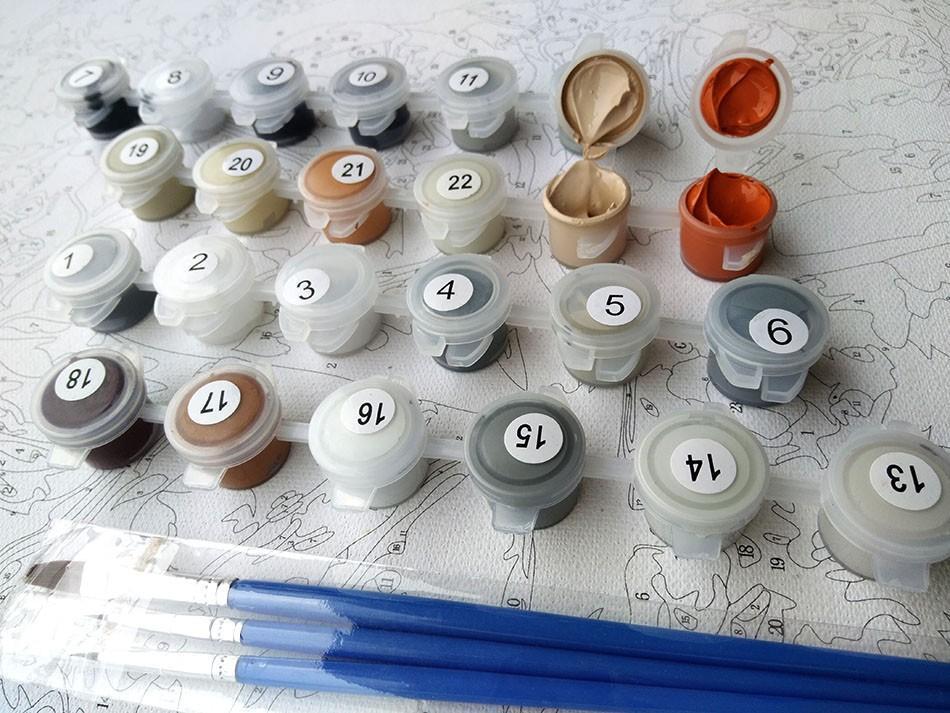 Fiori di Loto Bianchi e Rossi - Kit di Pittura per Numeri Van-Go